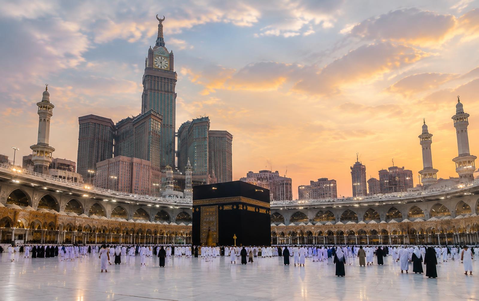 The Holy Kaaba at Masjid al-Haram, Mecca